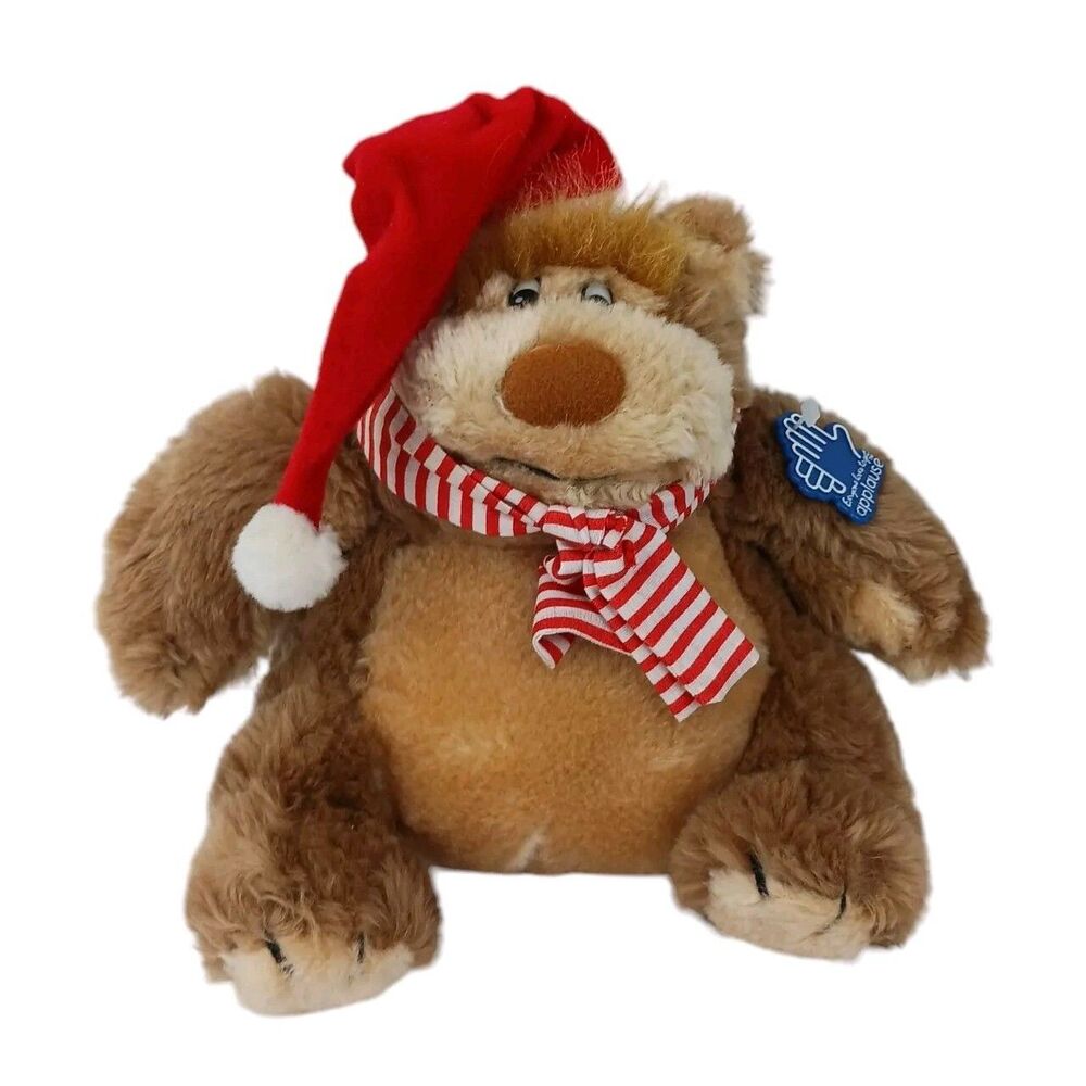 Egbert Baby Plush Santa Christmas Bear Applause Vtg 1981 Stuffed Animal 7" Tags